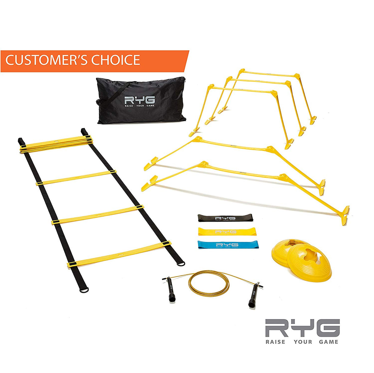 Speed Agility Training Ladder Cones Hurdles RYG Active